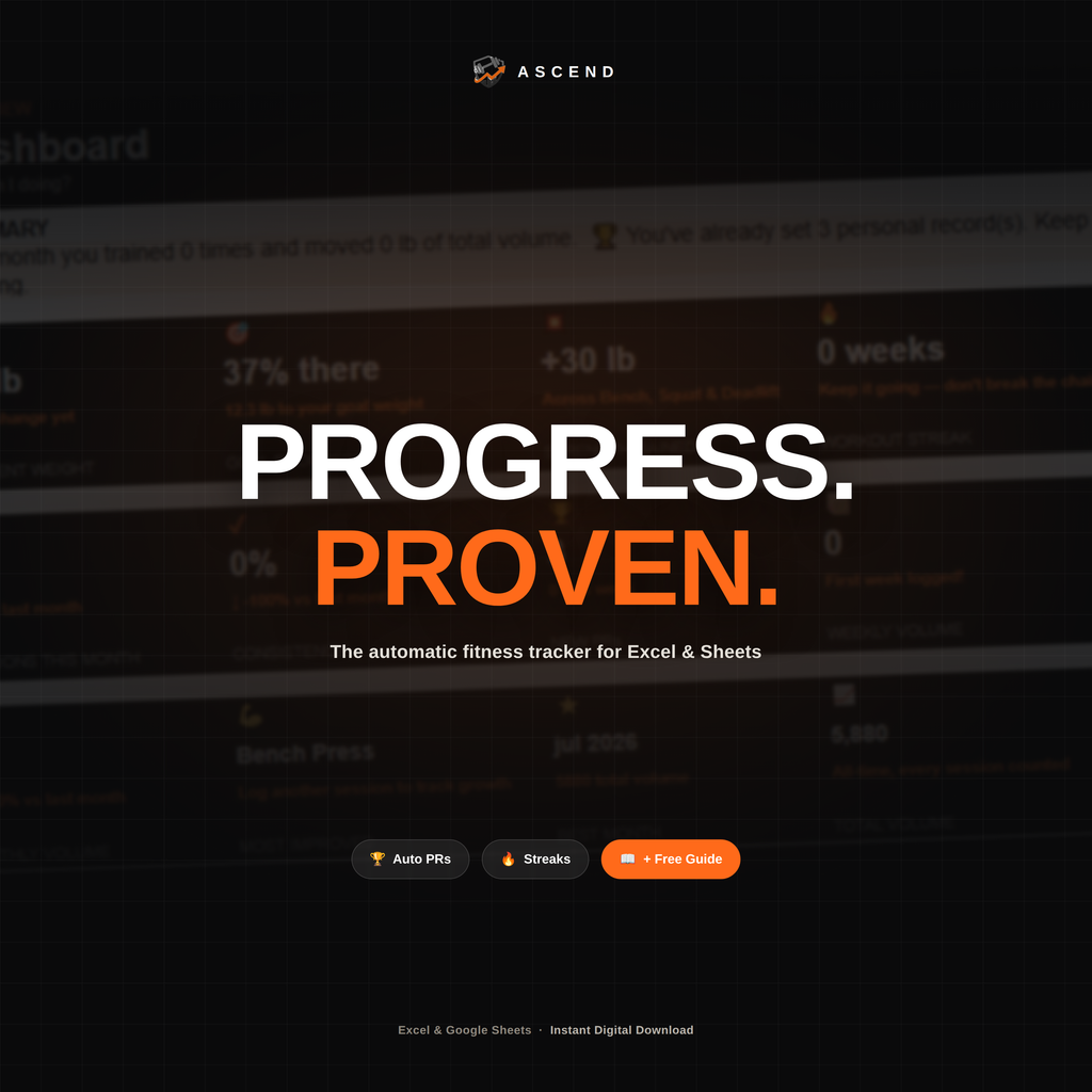 Fitness Progress Tracker + Free Training Guide